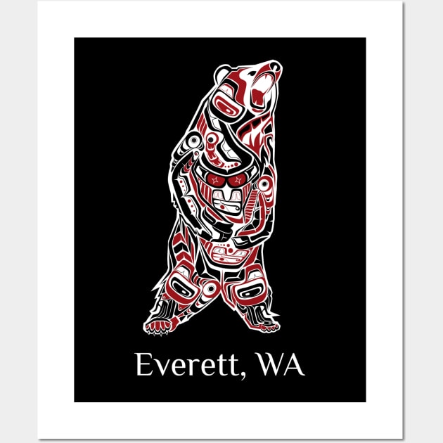 Everett Washington Native American Indian Brown Grizzly Bear Gift Wall Art by twizzler3b